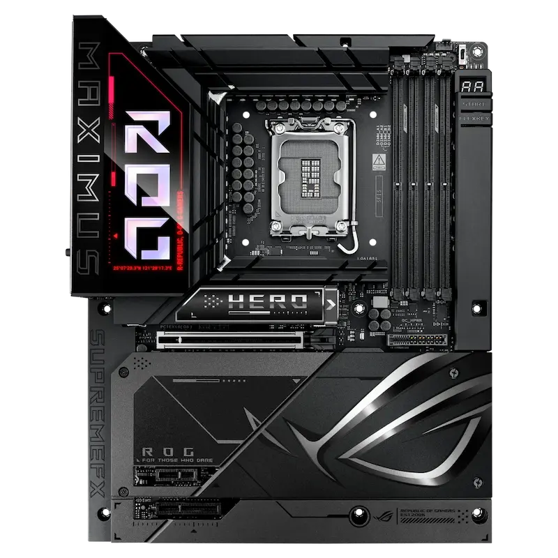 نمای کامل مادربرد ROG MAXIMUS Z890 HERO BTF
